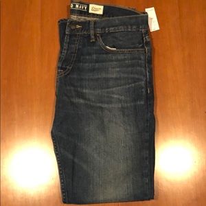 Distressed Blue Jeans